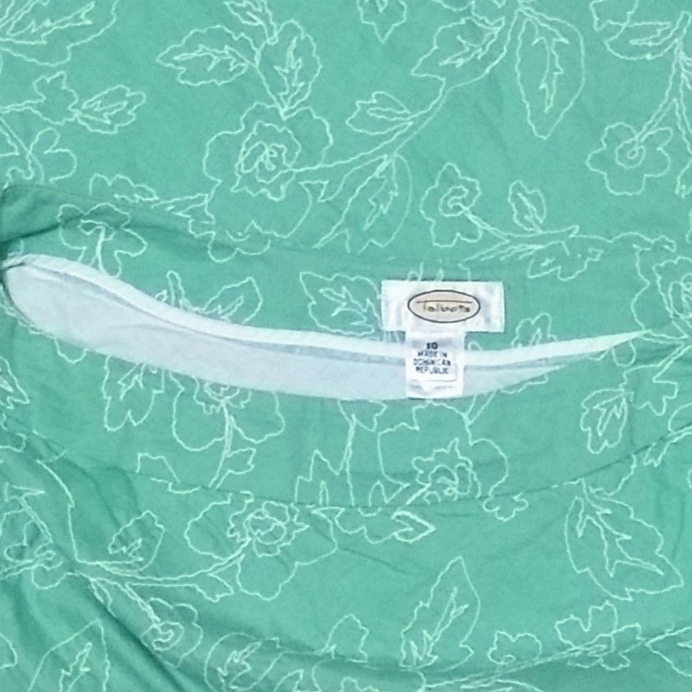 Talbot's  embroidery mint skirt sz 10 *P - Picture 3 of 5